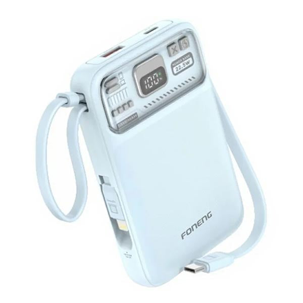 Foneng PX112 22.5W Magnetic With Dual Cables Wireless Power Bank - 10000mAh